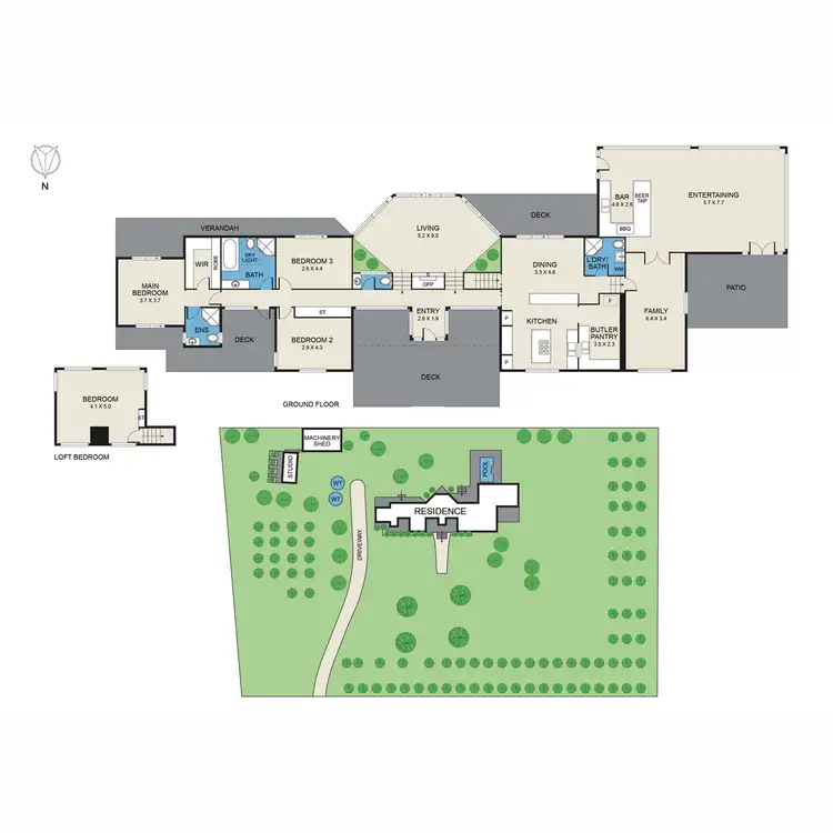 Floorplan of Homely rural property listing, 345 Talga Road, Lovedale NSW 2325