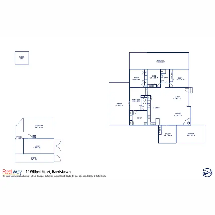 Floorplan of Homely house listing, 10 Wilfred Street, Harristown QLD 4350