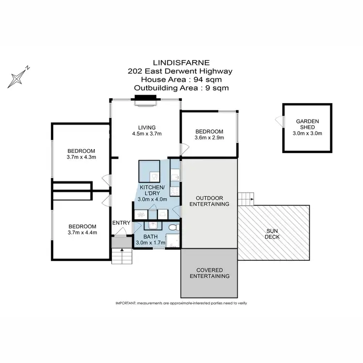 Floorplan of Homely house listing, 202 East Derwent Highway, Lindisfarne TAS 7015