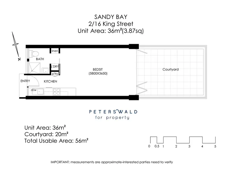 Floorplan of Homely apartment listing, 2/16 King Street, Sandy Bay TAS 7005