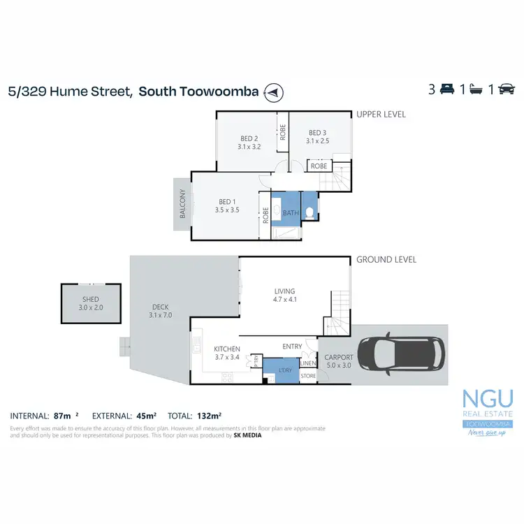 Floorplan of Homely townhouse listing, 5/329 Hume Street, South Toowoomba QLD 4350