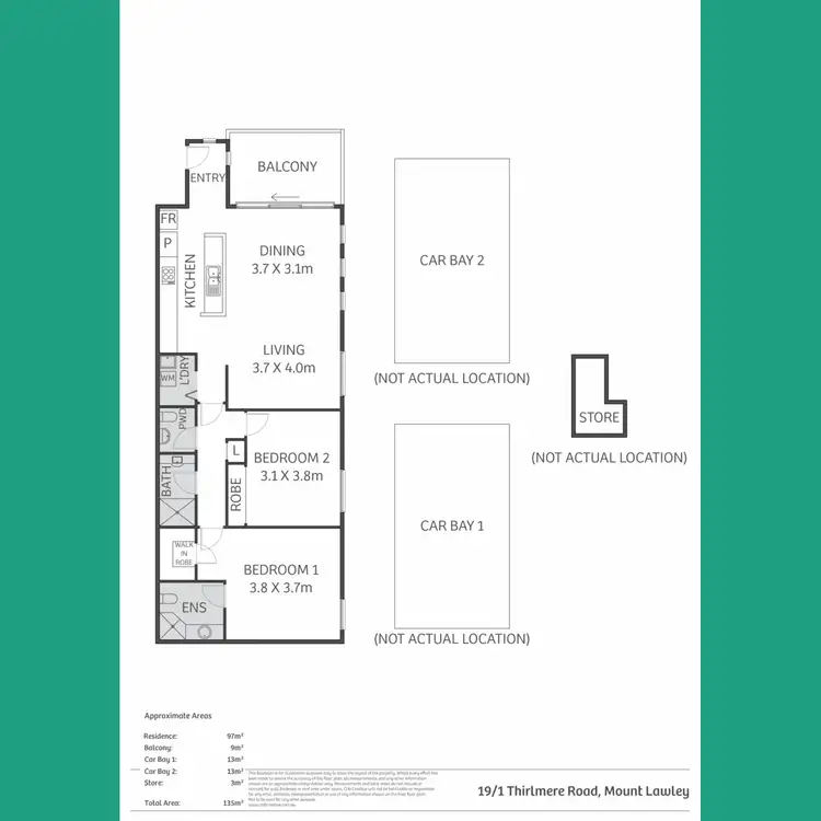 Floorplan of Homely apartment listing, 19/1 Thirlmere Road, Mount Lawley WA 6050