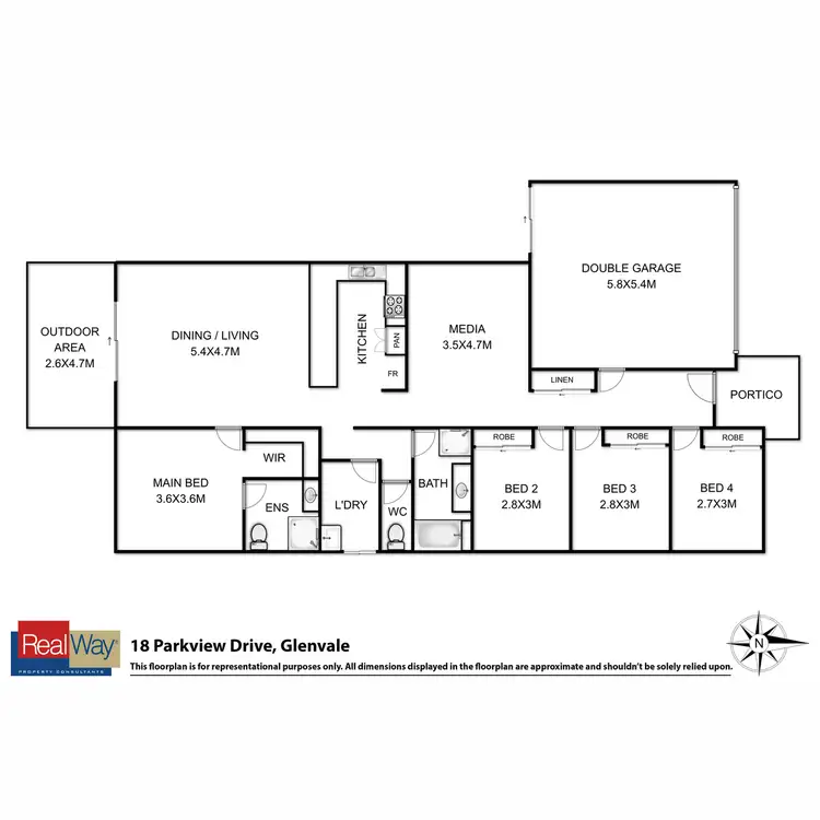 Floorplan of Homely house listing, 18 Parkview Drive, Glenvale QLD 4350
