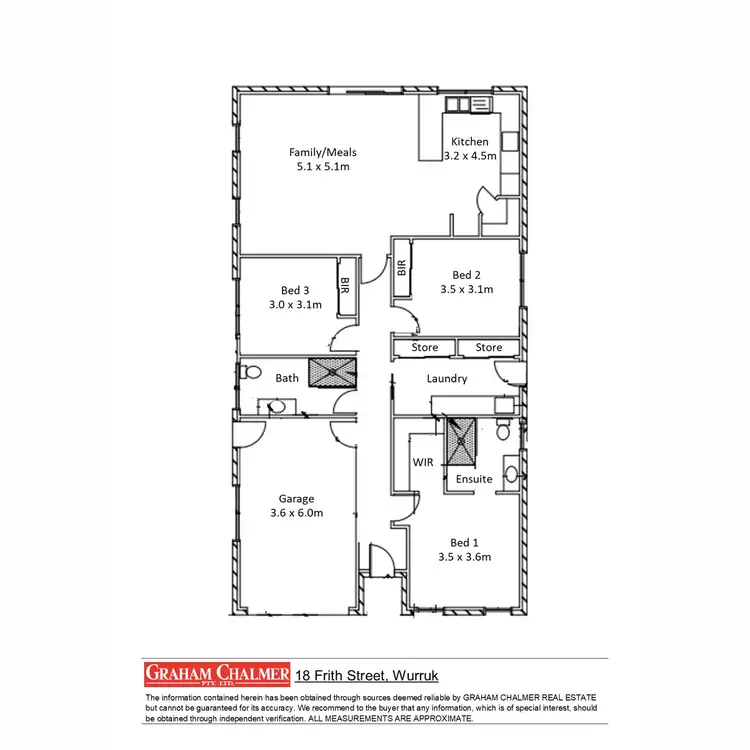 Floorplan of Homely house listing, 18 Frith Street, Wurruk VIC 3850