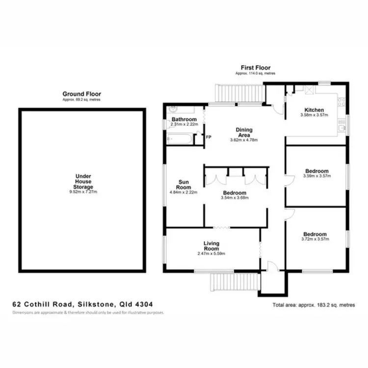 Floorplan of Homely house listing, 62 Cothill Road, Silkstone QLD 4304