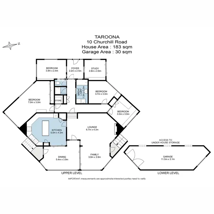 Floorplan of Homely house listing, 10 Churchill Road, Taroona TAS 7053