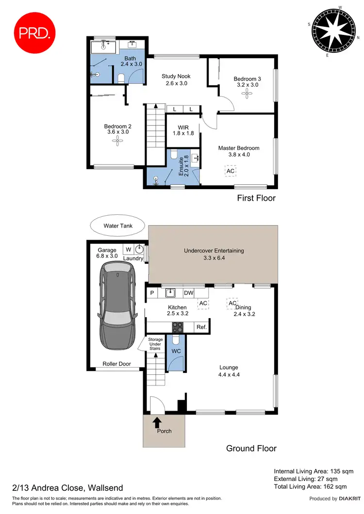 Floorplan of Homely townhouse listing, 2/13 Andrea Close, Wallsend NSW 2287