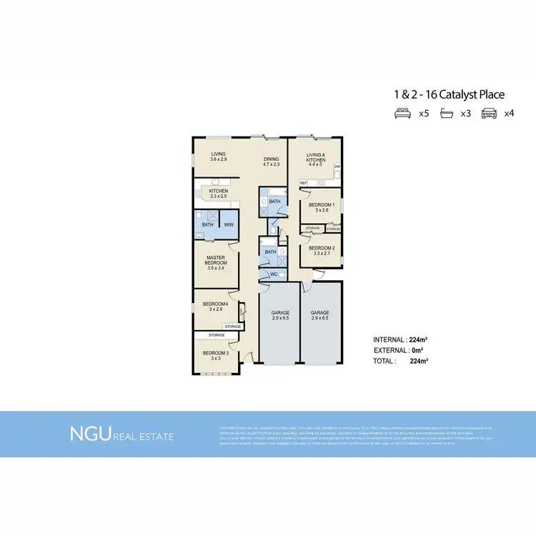 Floorplan of Homely unit listing, 1 & 2/16 Catalyst Place, Brassall QLD 4305