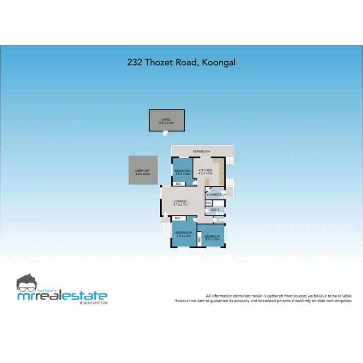 Floorplan of Homely house listing, 232 Thozet Road, Koongal QLD 4701