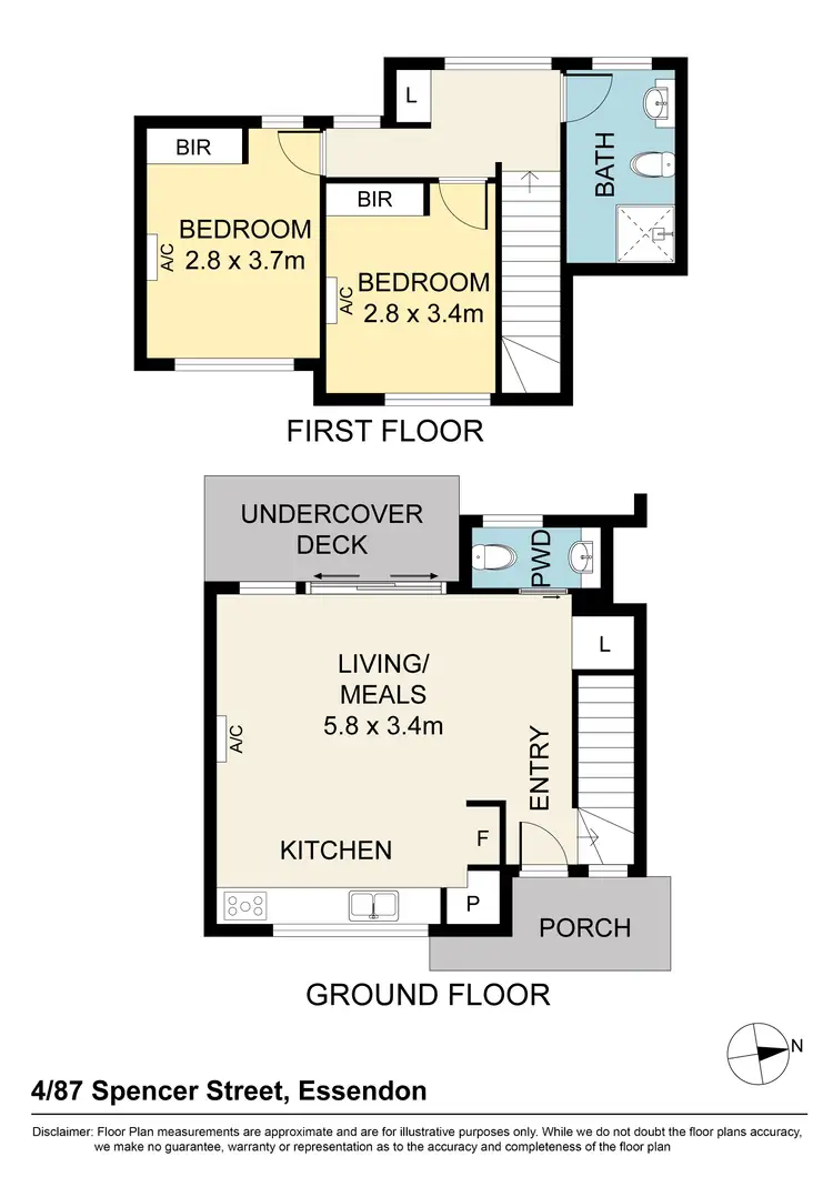 Floorplan of Homely townhouse listing, 4/87 Spencer Street, Essendon VIC 3040