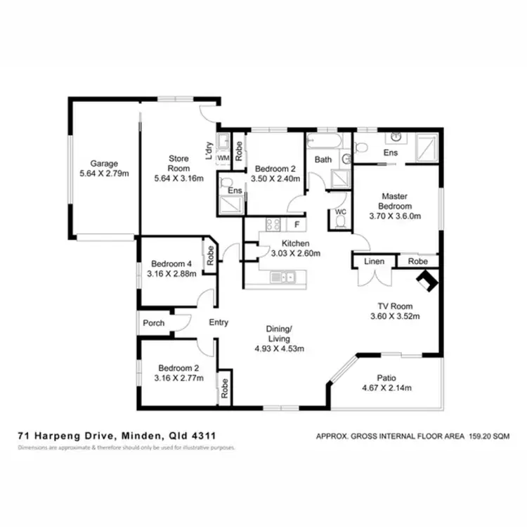 Floorplan of Homely house listing, 71 Harpeng Drive, Minden QLD 4311