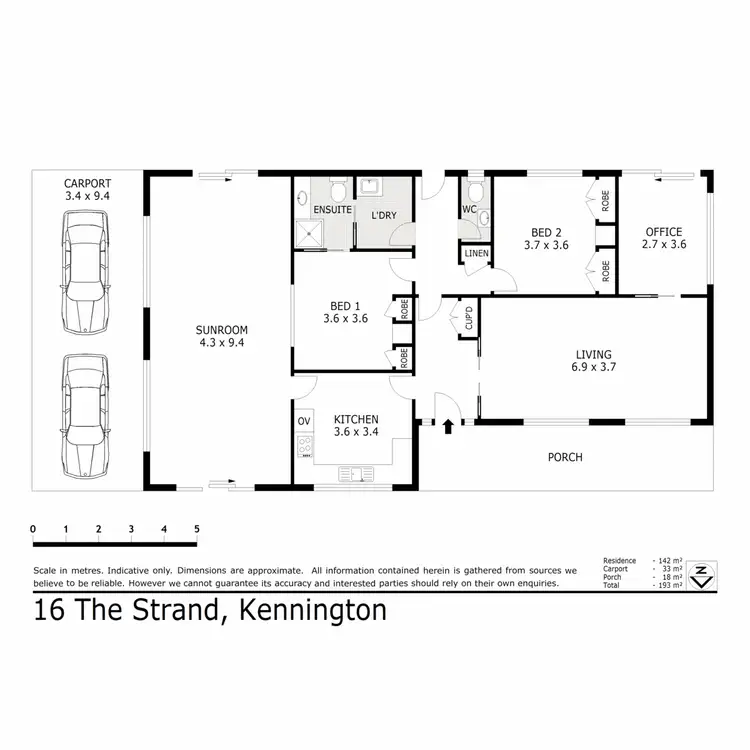 Floorplan of Homely house listing, 16 The Strand, Kennington VIC 3550