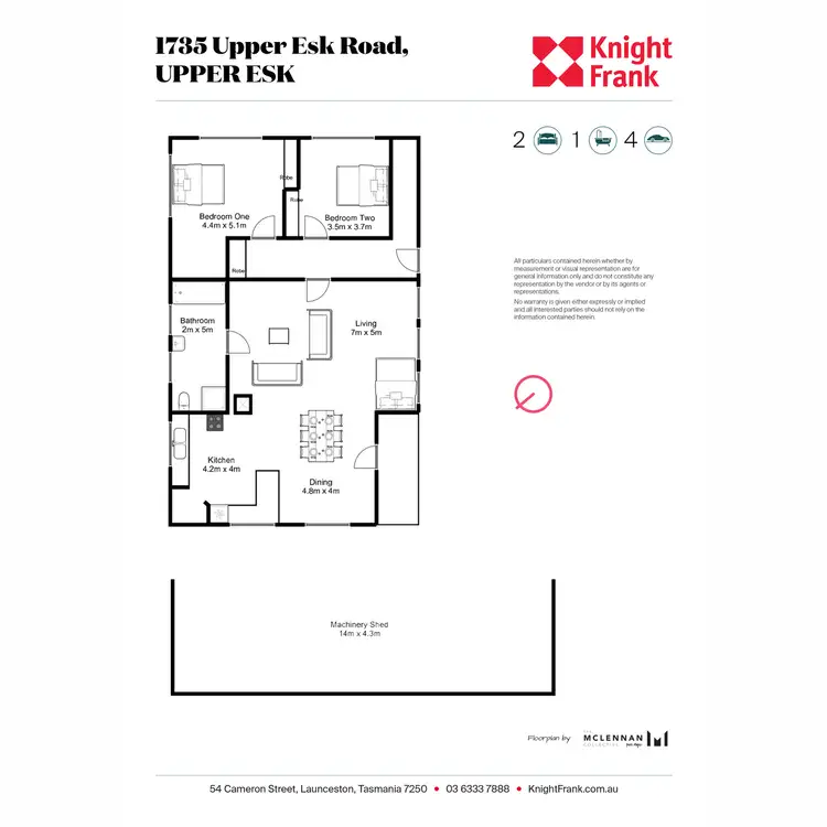 Floorplan of Homely rural property listing, 1735 Upper Esk Drive, Upper Esk TAS 7214
