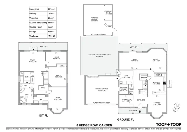 Floorplan of Homely house listing, 6 Hedge Row, Oakden SA 5086