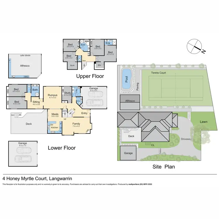 Floorplan of Homely house listing, 4 Honey Myrtle Court, Langwarrin VIC 3910