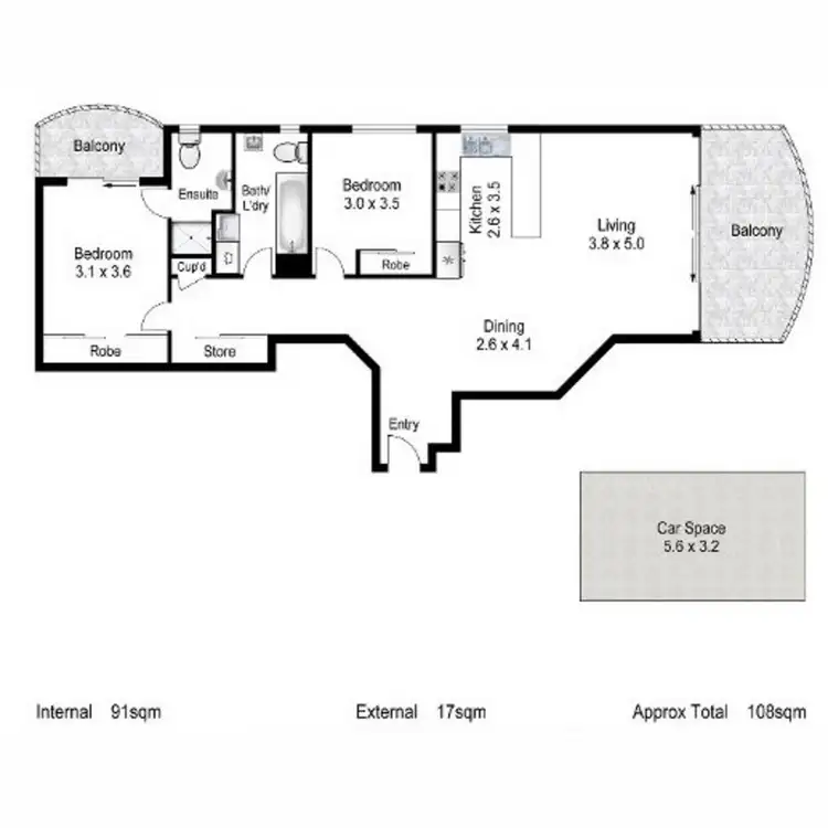 Floorplan of Homely apartment listing, 14/32 Second Avenue, Broadbeach QLD 4218