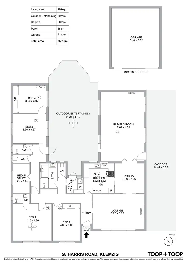 Floorplan of Homely house listing, 58 Harris Road, Klemzig SA 5087
