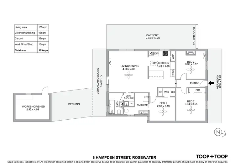 Floorplan of Homely house listing, 6 Hampden Street, Rosewater SA 5013