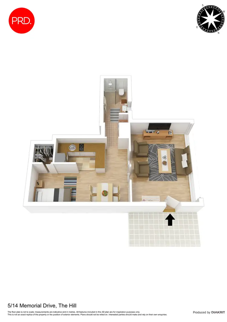 Floorplan of Homely unit listing, 5/14 Memorial Drive, The Hill NSW 2300
