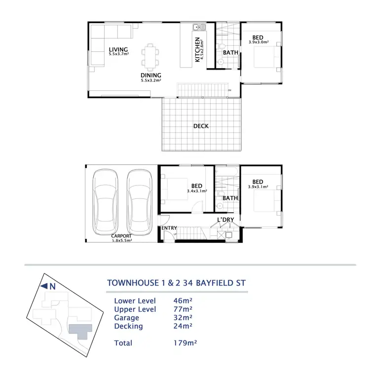 Floorplan of Homely unit listing, 2/34 Bayfield Street, Bellerive TAS 7018