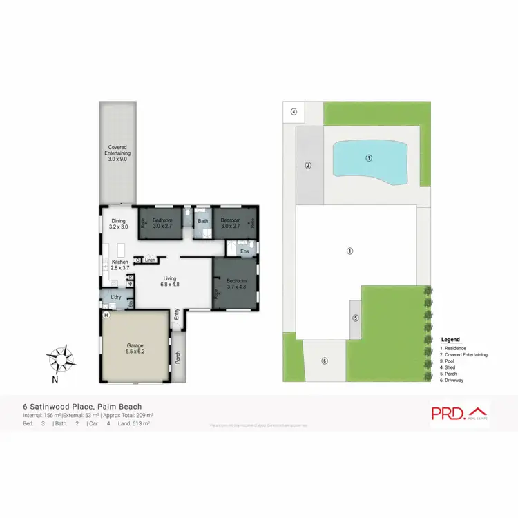 Floorplan of Homely house listing, 6 Satinwood Place, Palm Beach QLD 4221