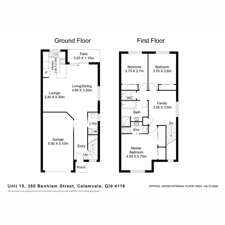 Floorplan of Homely townhouse listing, 15/350 Benhiam Street, Calamvale QLD 4116