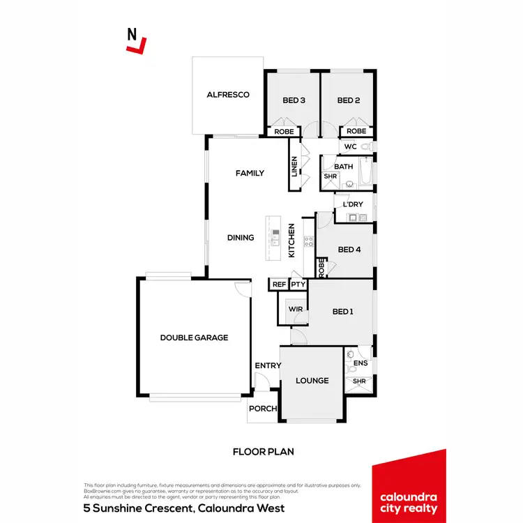 Floorplan of Homely house listing, 5 Sunshine Crescent, Caloundra West QLD 4551
