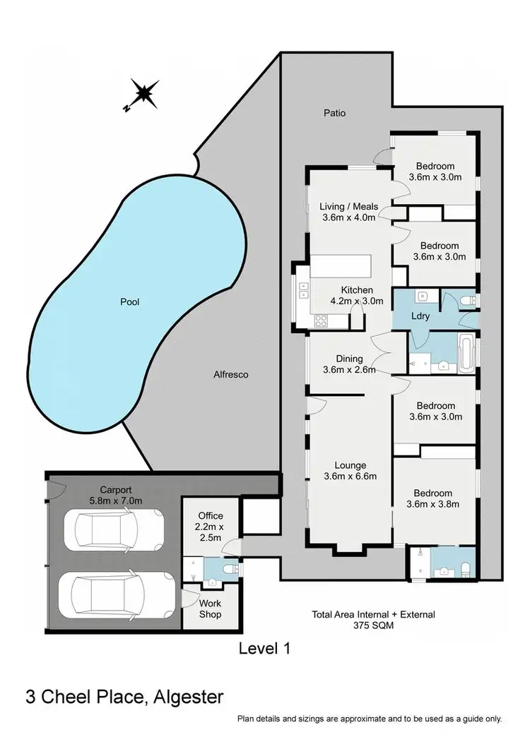 Floorplan of Homely house listing, 3 Cheel Place, Algester QLD 4115
