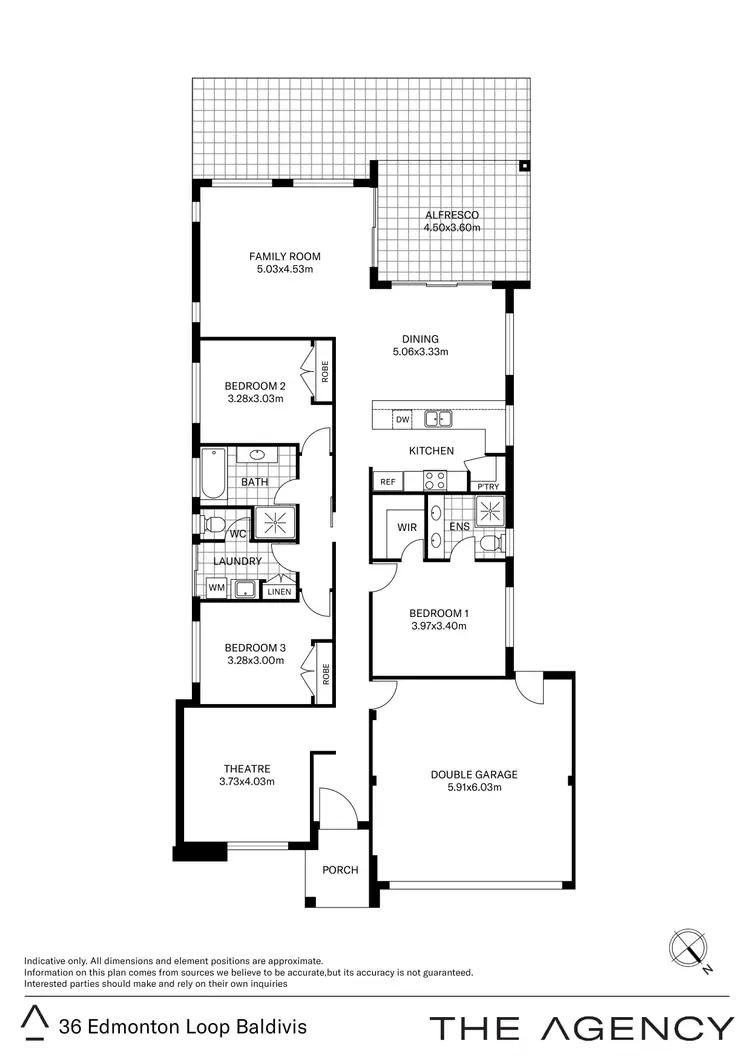 Floorplan of Homely house listing, 36 Edmonton Loop, Baldivis WA 6171