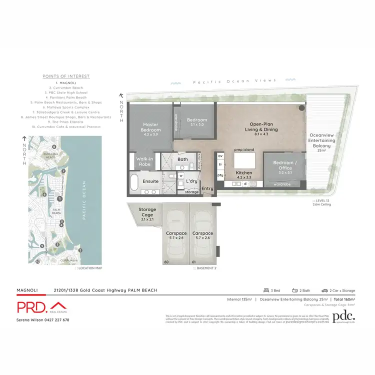 Floorplan of Homely apartment listing, 21202/1328 Gold Coast Highway, Palm Beach QLD 4221