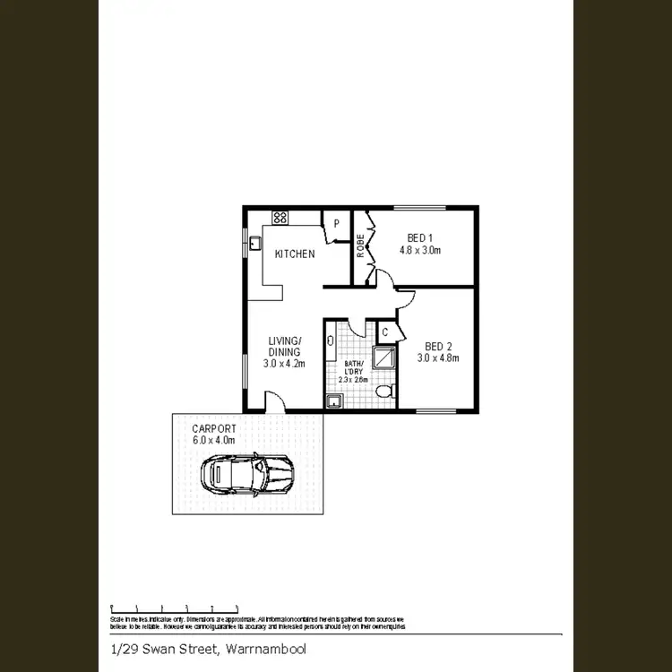 Floorplan of Homely townhouse listing, 1/29 Swan Street, Warrnambool VIC 3280