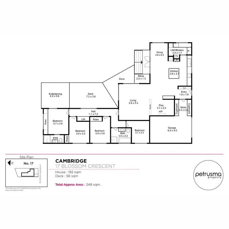 Floorplan of Homely house listing, 17 Blossom Crescent, Cambridge TAS 7170