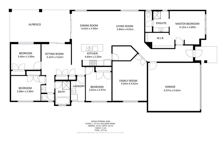 Floorplan of Homely house listing, 10 Roberts Lane, Baranduda VIC 3691