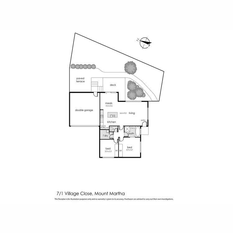 Floorplan of Homely unit listing, 7/1 Village Close, Mount Martha VIC 3934