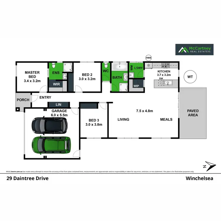 Floorplan of Homely house listing, 29 Daintree Drive, Winchelsea VIC 3241