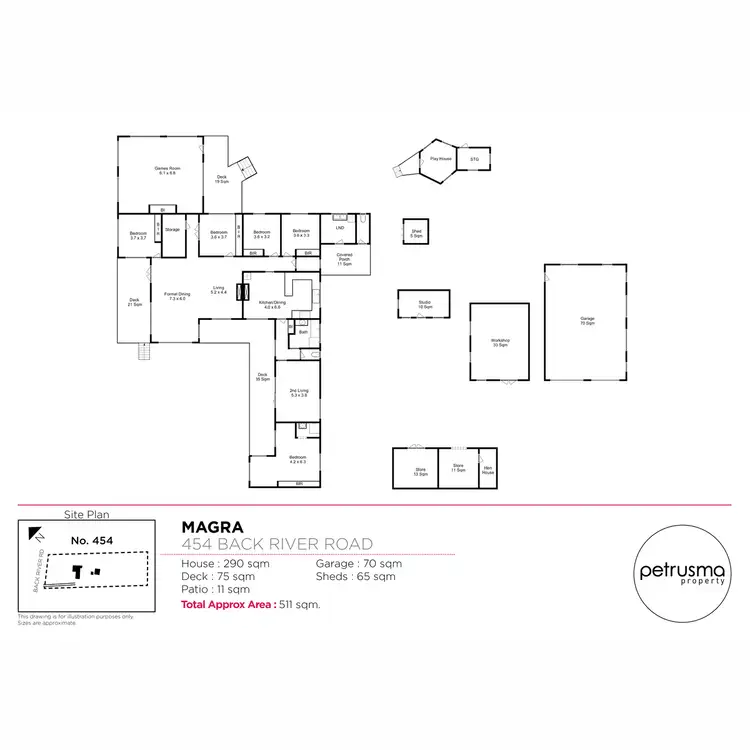 Floorplan of Homely rural property listing, 454 Back River Road, Magra TAS 7140
