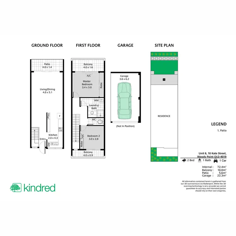 Floorplan of Homely townhouse listing, 6/10 Kate Street, Woody Point QLD 4019
