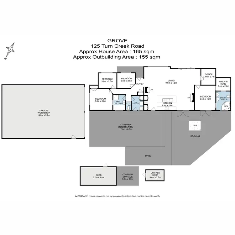 Floorplan of Homely house listing, 125 Turn Creek Road, Grove TAS 7109