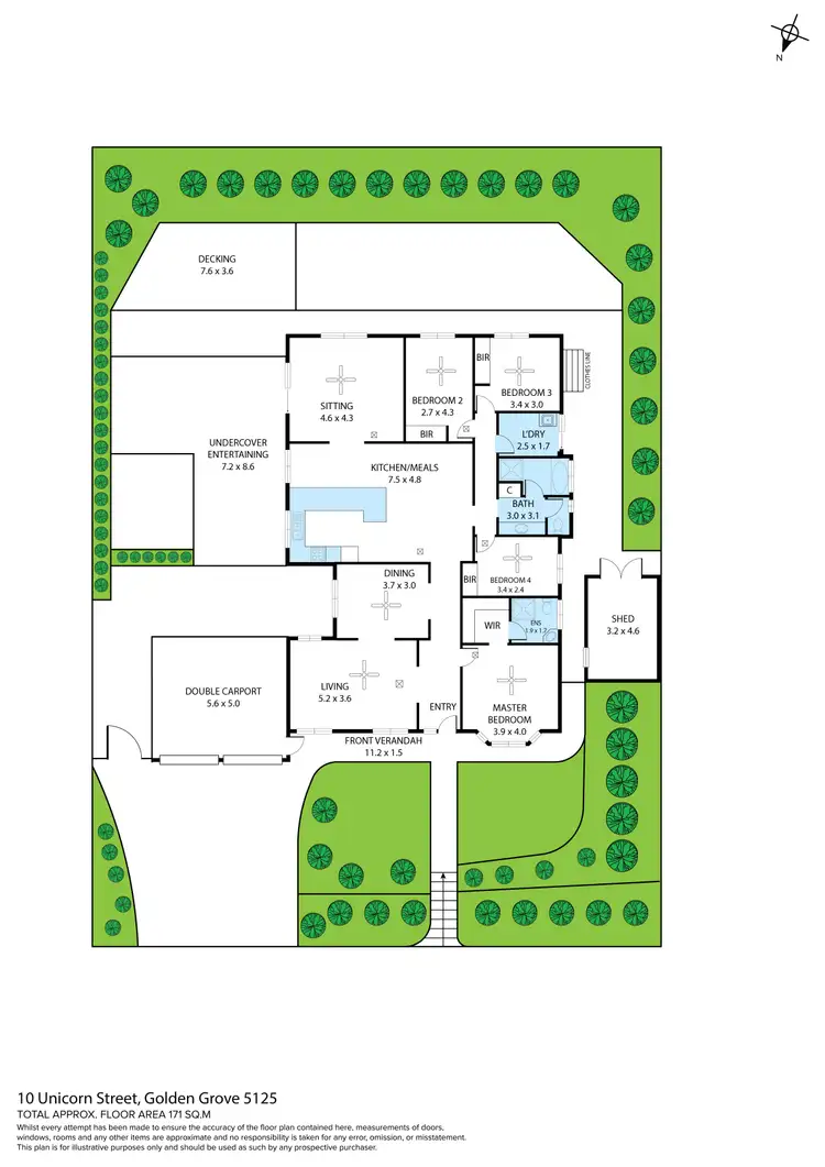 Floorplan of Homely house listing, 10 Unicorn Street, Golden Grove SA 5125