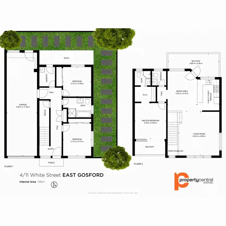 Floorplan of Homely townhouse listing, 4/11 White Street, East Gosford NSW 2250