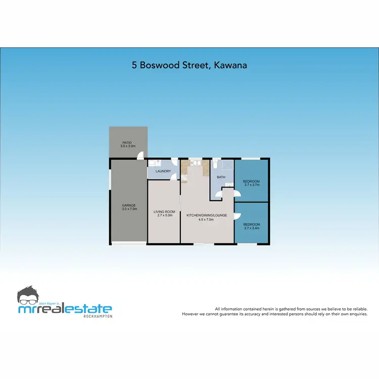 Floorplan of Homely unit listing, 5 Boswood Street, Kawana QLD 4701