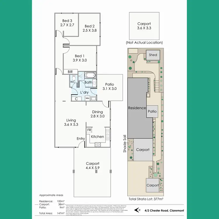 Floorplan of Homely villa listing, 4/2 Chester Road, Claremont WA 6010