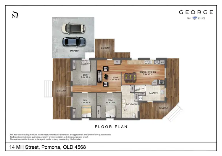 Floorplan of Homely house listing, 14 Mill Street, Pomona QLD 4568