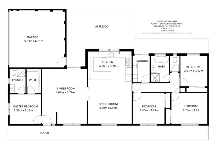 Floorplan of Homely house listing, 3 Niblick Street, West Wodonga VIC 3690