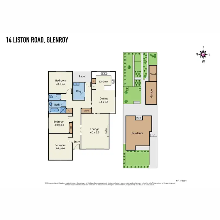 Floorplan of Homely house listing, 14 Liston Road, Glenroy VIC 3046
