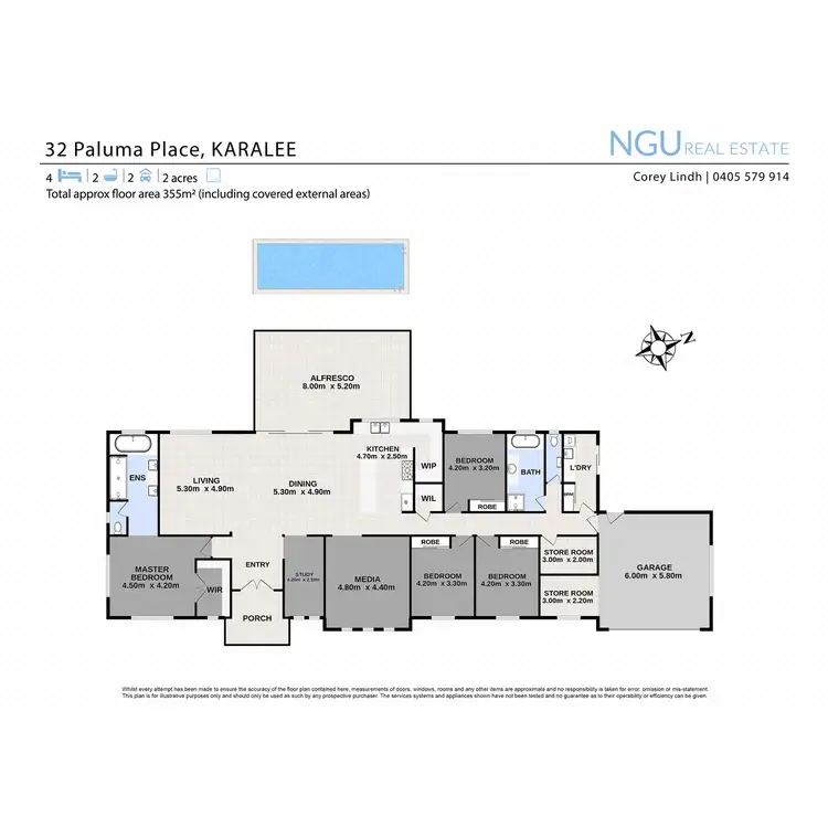 Floorplan of Homely house listing, 32 Paluma Place, Karalee QLD 4306