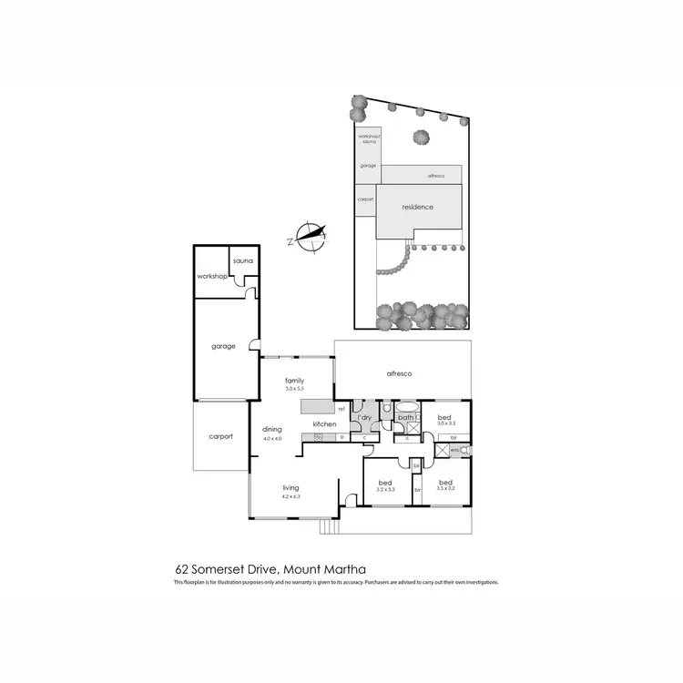Floorplan of Homely house listing, 62 Somerset Drive, Mount Martha VIC 3934