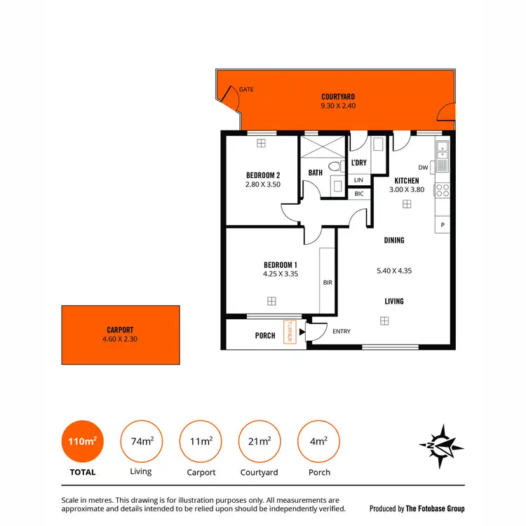 Floorplan of Homely unit listing, 1/2 Barr-Smith Street, Tusmore SA 5065