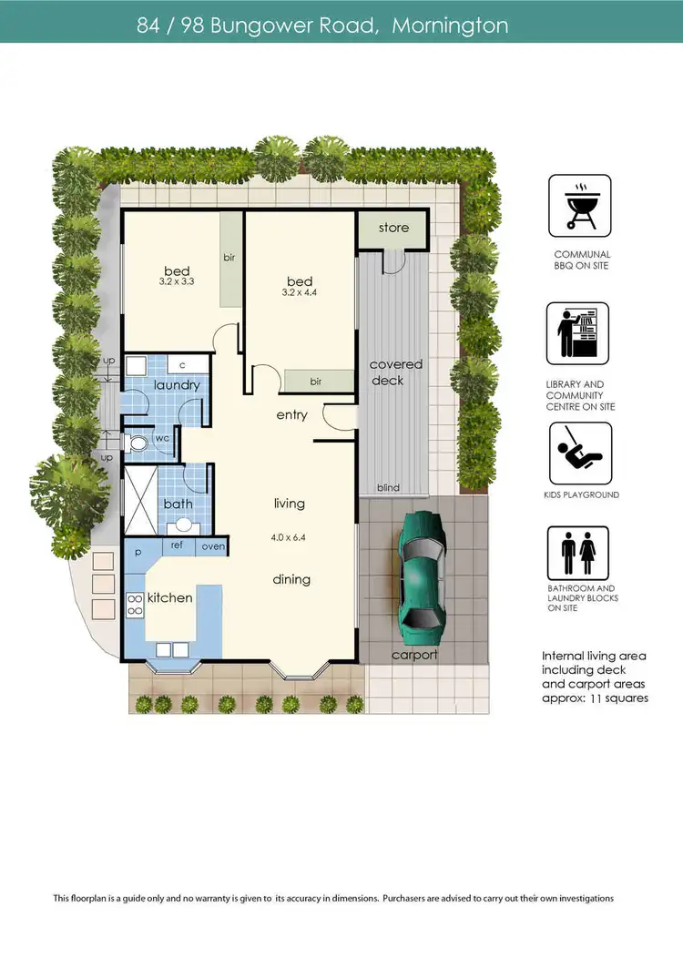 Floorplan of Homely retirement listing, 84/98 Bungower Road, Mornington VIC 3931