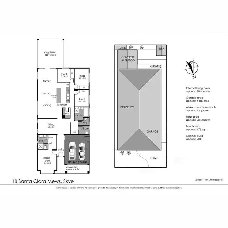 Floorplan of Homely house listing, 18 Santa Clara Mews, Skye VIC 3977